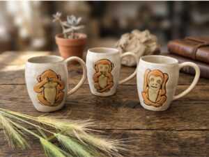 Tasses des Trois Singes de la Sagesse