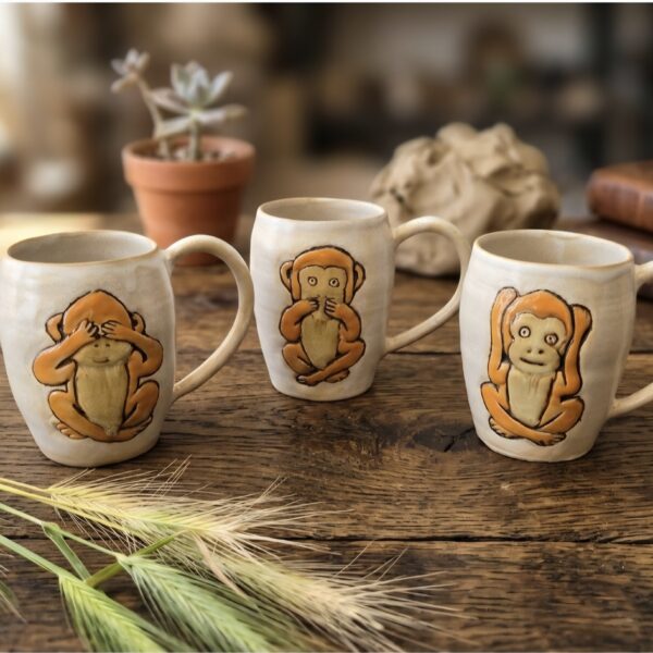 Tasses des Trois Singes de la Sagesse